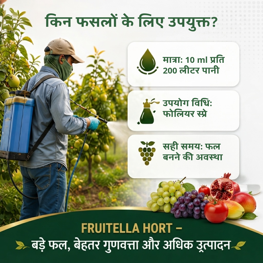 Fruitella Hort | Cytokinin (Zea mays kernel) 0.2% | Biostimulant | Grapes, Watermelon, Pomegranate