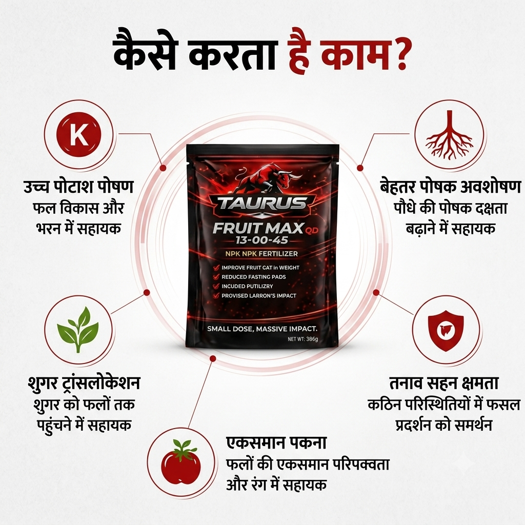 FRUIT MAX QD 13-00-45 | High Potassium Water-Soluble NPK Fertilizer | Fruit Development & Ripening