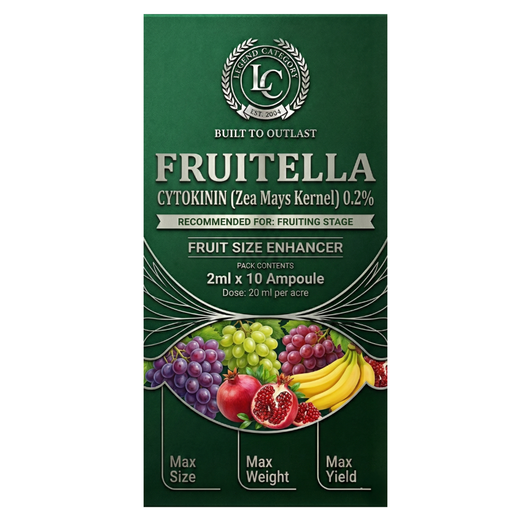 Fruitella | Cytokinin (Zea mays kernel) 0.2% | Biostimulant | Grapes, Watermelon, Pomegranate