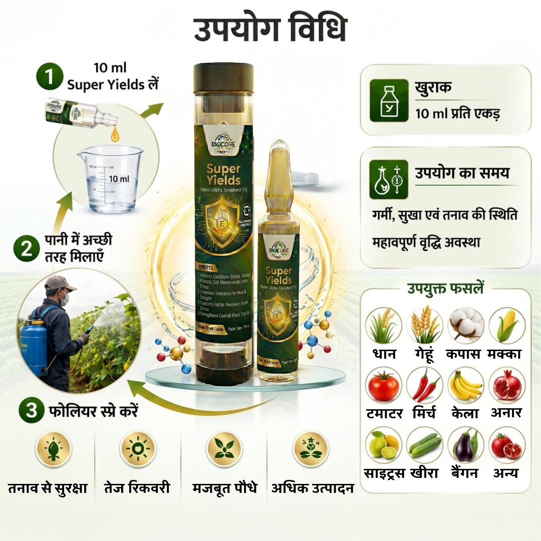 Super Yields Patented Vitamin E Stress Protection Activator